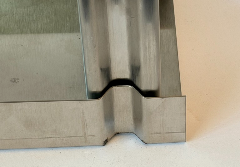 Studzilla close-up of the proprietary stud and track groove profile